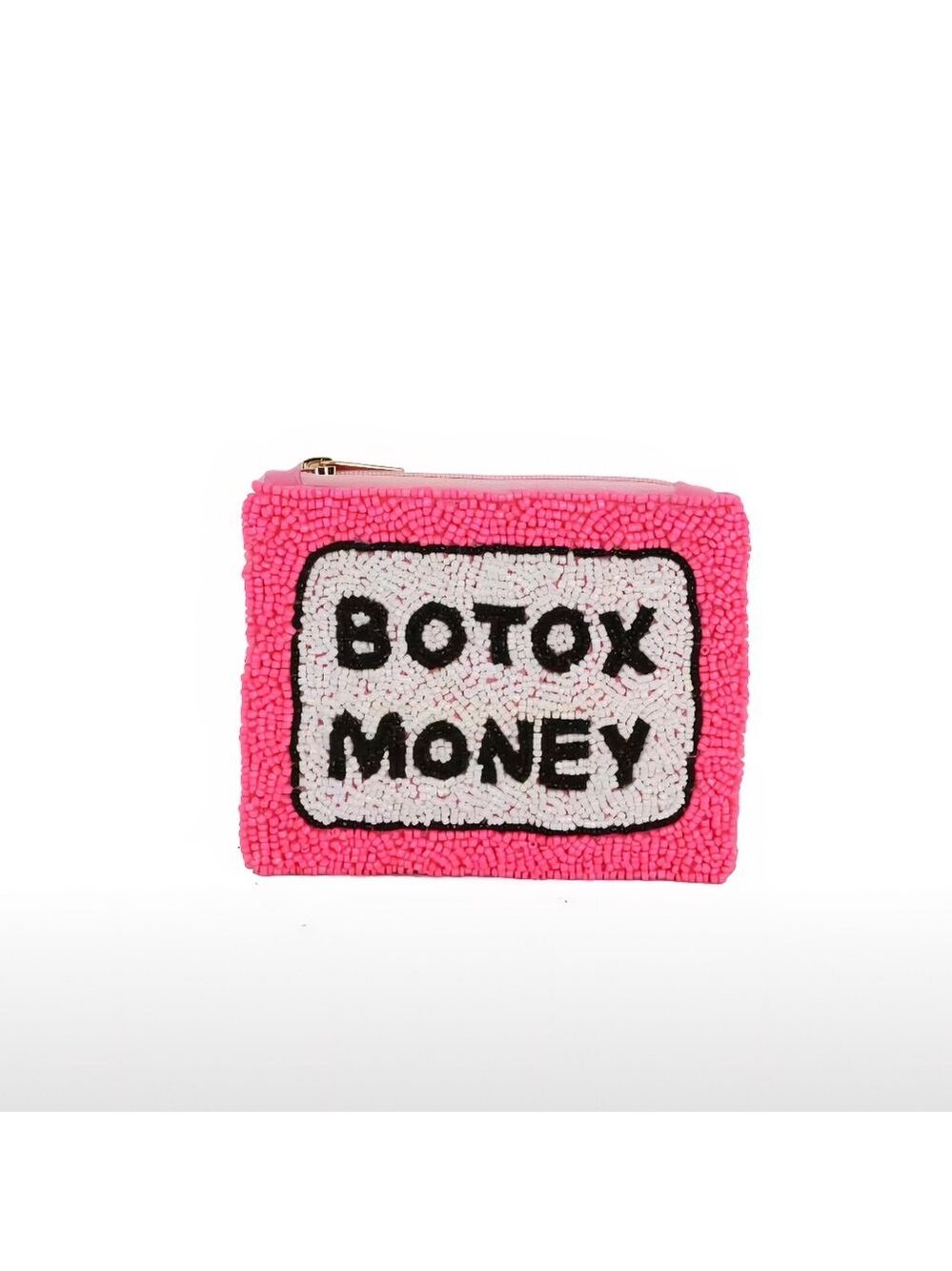 Pink Beaded Coin Purse 'Botox Money'
